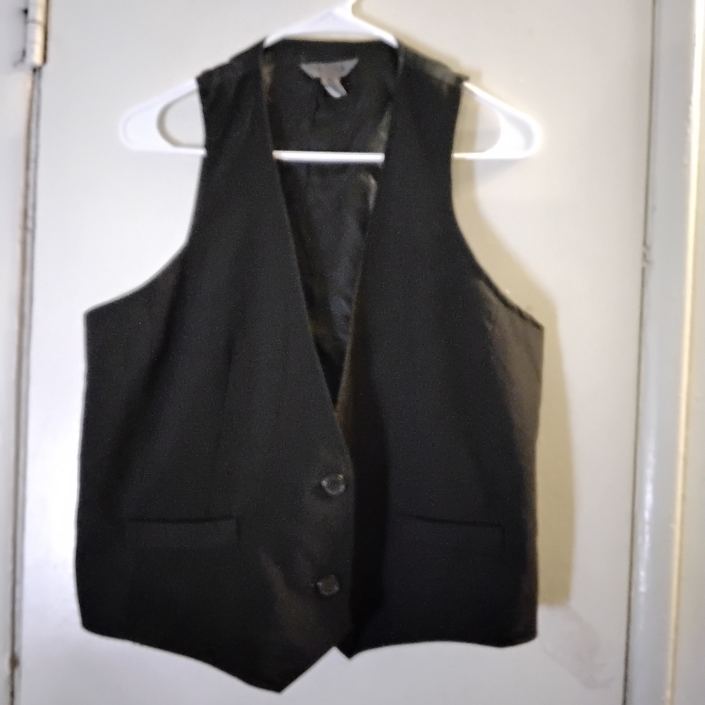 BITTEN by Sarah Jessica Parker Black Wool Vest Size XL